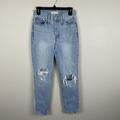 Madewell Jeans | Madewell Womens 25 Classic Straight Full Length Jeans In Hartsville Wash Comfort | Color: Blue | Size: 25