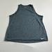 Nike Tops | Nike Dri Fit Fitted Heathered Gray Active Gym Run Womens Tank Top Shirt Size Xl | Color: Gray | Size: Xl