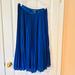 Ralph Lauren Dresses | High Waist Pleated Skirt, Solid Casual Skirt For Summer & Spring, Women | Color: Blue | Size: L