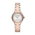 Emporio Armani Watch for Women , Three Hand movement, 32MM Rose Gold Recycled Stainless Steel (At Least 50%) case with a Recycled Stainless Steel (At Least 50%) strap, AR11523