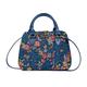 Signare Tapestry Handbags Shoulder bag and Crossbody Bags for women with Floral Design (Flower Meadow Blue)