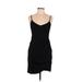 Zalalus Casual Dress - Sheath Plunge Sleeveless: Black Print Dresses - Women's Size Medium
