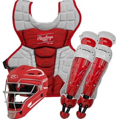 Rawlings Velo 2.0 Adult Catcher's Set - Ages 15+ Scarlet/White