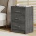 Ebern Designs Lealo 3 Drawer 21.75" W Aluminum Chest Wood/Metal in Gray | 30.25 H x 21.75 W x 16.5 D in | Wayfair F596513B5288443C99974807EA11F1E0