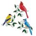 Winston Porter Colorful Birds Metal Wall Decor - Set Of 3 Metal in Blue/Gray | 8 H x 9 W x 0.75 D in | Wayfair 9F49AED8A656458FBA581988D629B521