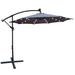 Arlmont & Co. Nehlani 120" Lighted Cantilever Umbrella Metal in Gray | 102 H x 120 W x 120 D in | Wayfair 38FCFF6CCBF54C089065EECC70EC9C80