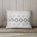 Foundry Select Lumbar Rectangular Indoor/Outdoor Pillow Cover & Insert Polyester/Polyfill blend in Gray/White | 14 H x 20 W x 4 D in | Wayfair