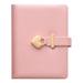 Suzicca B6 Diary Heart Shaped Lock Diary with Lock and Key PU Secret Notebook Vintage Travel Journal 144 Sheet Lined Paper Soft Cover Organizers Gift for Women Girls Daughter Kids Artists Drawing Tr