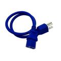 Kentek 2 FT Blue AC Power Cable Cord For MACKIE THUMP Series TH-12A 2-Way Powered Loudspeaker