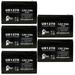 5x Pack - Compatible Napco Alarms GEM-P816 - 12v 7ah Battery - Replacement UB1270 Universal Sealed Lead Acid Battery (12V 7Ah 7000mAh F1 Terminal AGM SLA) - Includes 10 F1 to F2 Terminal Adapters
