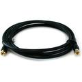 RG6 Quad Shield CL2 Coaxial Cable with F Type Connector 6ft Black