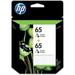 HP 65 Ink Cartridges | Printer Ink HP 65 | Work with Deskjet 3755 3700 2600 3772 2652 Series Envy 5055 5000 5058 Series | 2 Pack Tri-color