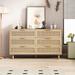 51.18"6-Drawers Rattan Storage Cabinet Rattan Drawer