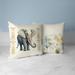 Amrita Sen Elephant Lines Indoor Outdoor Pillow