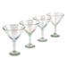 NOVICA Artisan Handblown Recycled Martini Glasses Clear Mexican Drinkware 'Ethereal Glamour'(Set of 4)