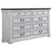 Coaster Furniture Hillcrest 9-drawer Dresser Dark Rum and White