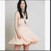 Free People Dresses | Free People Peach V-Neck Mini Dress With Lace Cut Out | Color: Orange/Pink | Size: S