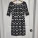 Lilly Pulitzer Dresses | Lilly Pulitzer Black Lace Overlay Cream White Dress Elbow Sleeve Size Xs | Color: Black/White | Size: Xs