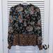 Anthropologie Tops | Euc Fig Flower Anthropologie Women's Floral Boho Peasant Blouse Top Size Small. | Color: Blue/Green | Size: S