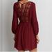 American Eagle Outfitters Dresses | American Eagle Boho Lace Dress Xxs | Color: Red | Size: Xxs