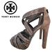 Tory Burch Shoes | Euc Tory Burch Pumps Python Grey / Taupe Sz 6.5 Gold Logos | Color: Gray/Tan | Size: 6.5