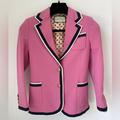 Gucci Jackets & Coats | Gucci Grosgrain-Trimmed Cady Blazer In Pink | Color: Pink | Size: 0