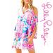 Lilly Pulitzer Dresses | Lilly Pulitzer Multi Playa Hermosa Benicia Tunic Dress Size Xs Nwot | Color: Blue/Pink | Size: Xs