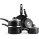 Kitchen Stories CC002623-001 Searsmart Non-Stick 3-Piece and 5-Piece Saucepan Set 16 cm, 18 cm and 20 cm, Aluminium (Kitchen Stories Searsmart 5-Piece)