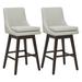 Lark Manor™ Aleksy Swivel Counter & Bar Stool Leather in Gray | 42.5 H x 18.5 W x 22 D in | Wayfair 7C8FC6538FA8472BB5E2BB221008FCCD