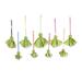 The Holiday Aisle® 9 Piece Christmas Hanging Figurine Ornament Set Fabric in Green | 4.3 H x 6 W x 6 D in | Wayfair