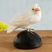 Red Barrel Studio® Handmade Bird Of Peace Onyx Gemstone Sculpture Stone, Glass in Black/Gray/White | 4.3 H x 2.8 W x 3.9 D in | Wayfair