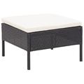 Latitude Run® Patio Furniture Set 8 Piece Sectional Sofa w/ Coffee Table Rattan Metal in Black | Wayfair C6BAEF9B44EB4E7E930389F7A8940370