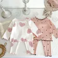 MILANCEL – ensemble pyjama pour bébé imprimé à pois vêtements de nuit pour filles tenue