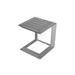 Pangea Home Leaf Modern Aluminum Patio Side Table in Anodized Silver