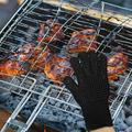 Sports Outdoors Camping Hiking BBQ Barbecue BBQ Barbecue Meat Oven Microwave Barbecue Resistance High-temperature Glove Non-slip Silicone Anti-burn Glove Glove Heat Insulation Anti-scalding Black