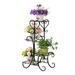 4 Tier Plant Stand Indoor Outdoor Plant Corner Shelf Flower Pot Plant Holder Planters Display Rack