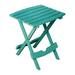 Adams Quik-Fold Teal 15 In. x 17.5 In. Rectangle Resin Folding Side Table 258431