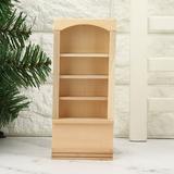 1:12 Dollhouse Furniture Wooden Dollhouse Bookshelf Cabinet Dollhouse Miniature Furniture DIY Dollhouse Accessories Unfinished Dollhouse Furniture[Wooden]