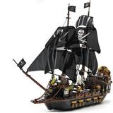Dropurfon Black Hawk Pirates Ship Model Building Block Set Colletible Building Kits Toy for Adults