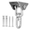 Hammock Chair Hanging Hardware Kits Stainless Steel Rotatable Hammock Swing Hanger Hook Fixed Plate Hanging Chair Kit Accessory for Hammock Hanging Chair Yoga