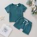 Baby Deals!Summer Outfit Set for Boys Children s Clothing New Summer Crepe Gauze T-shirt Short Sleeve Shorts with Pocket Two Piece Set Multi-color Style Baby Clothing Sets Clearance 0-4 Years