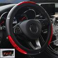 Umitay Universal Leather Reflective Car Steering Wheel Cover 38CM Car-styling Sport Auto Steering Wheel Covers Anti-Slip Automotive Accessories