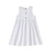 Girls Toddler Dresses Summer Strap Solid Button Midi Sleeveless Casual Sundress A Line Dress With Pockets For 6 Months To 5 Years Kids For 4-5 Years