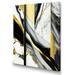 Designart Abstract Geode Geometric Marble Grey II Canvas Wall Art