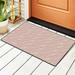 Modern Cow Texture Pink Rugs Doormat Non-Slip Machine Washable Carpets Floor Door Mat 36 x 24