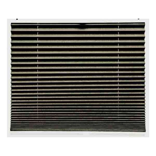 Thermo Black Out Plissee 95x100 cm taupe graubraun silber metallic 100% Verdunkelnd Image