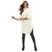 Plus Size Women's Cashmere Mega Tunic by Jessica London in Ivory (Size 2X)