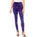 Plus Size Women's Ankle-Length Essential Stretch Legging by Roaman's in Purple Medallion Floral (Size 3X) Activewear Workout Yoga Pants