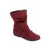 Extra Wide Width Women's The Ezra Boot by Comfortview in Burgundy (Size 7 1/2 WW)