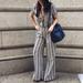 Anthropologie Pants & Jumpsuits | Anthropologie Striped Harlan Jumpsuit B8 | Color: Black/White | Size: S